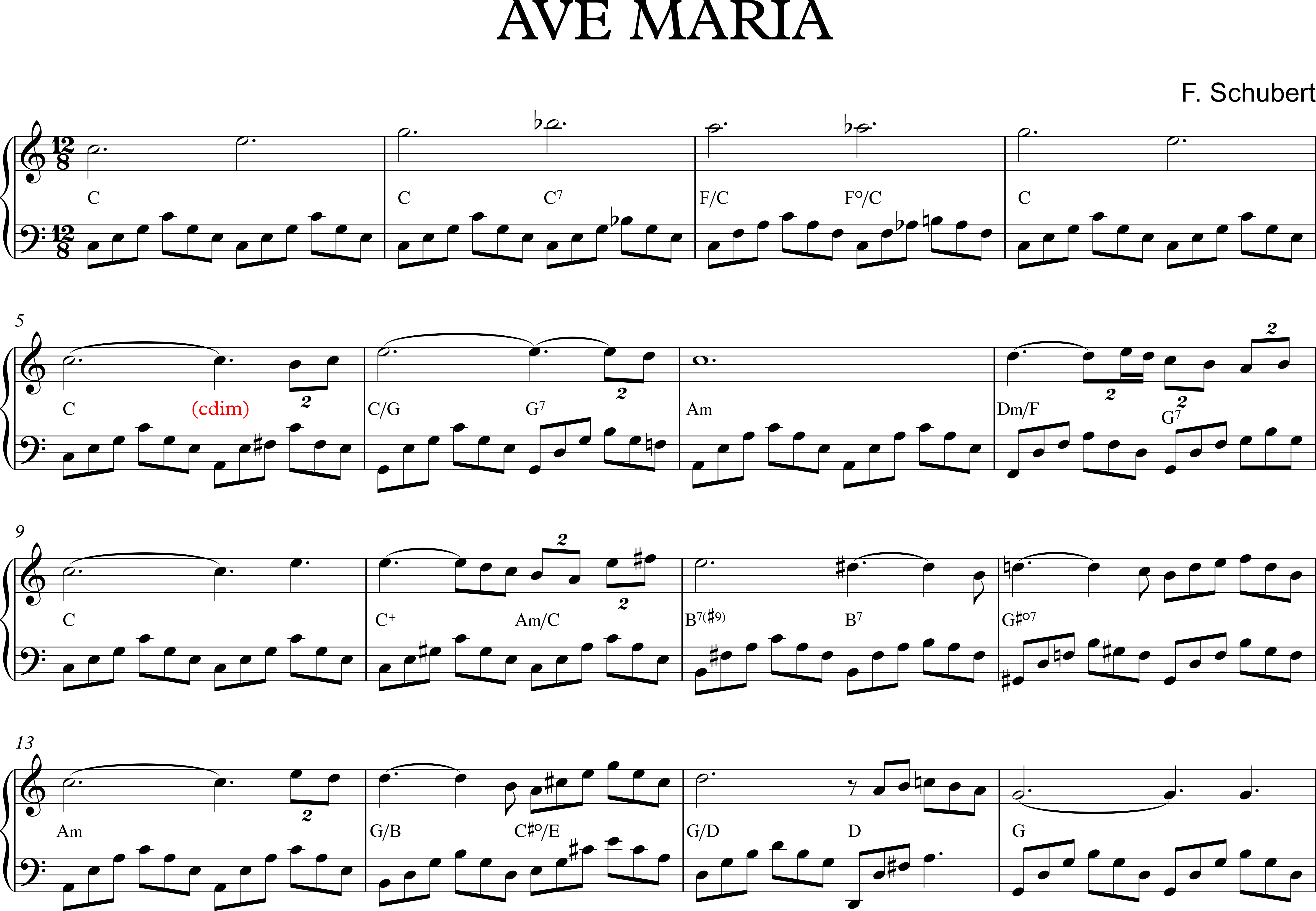 Sheet nhạc Ave Maria - Schubert - trang 1