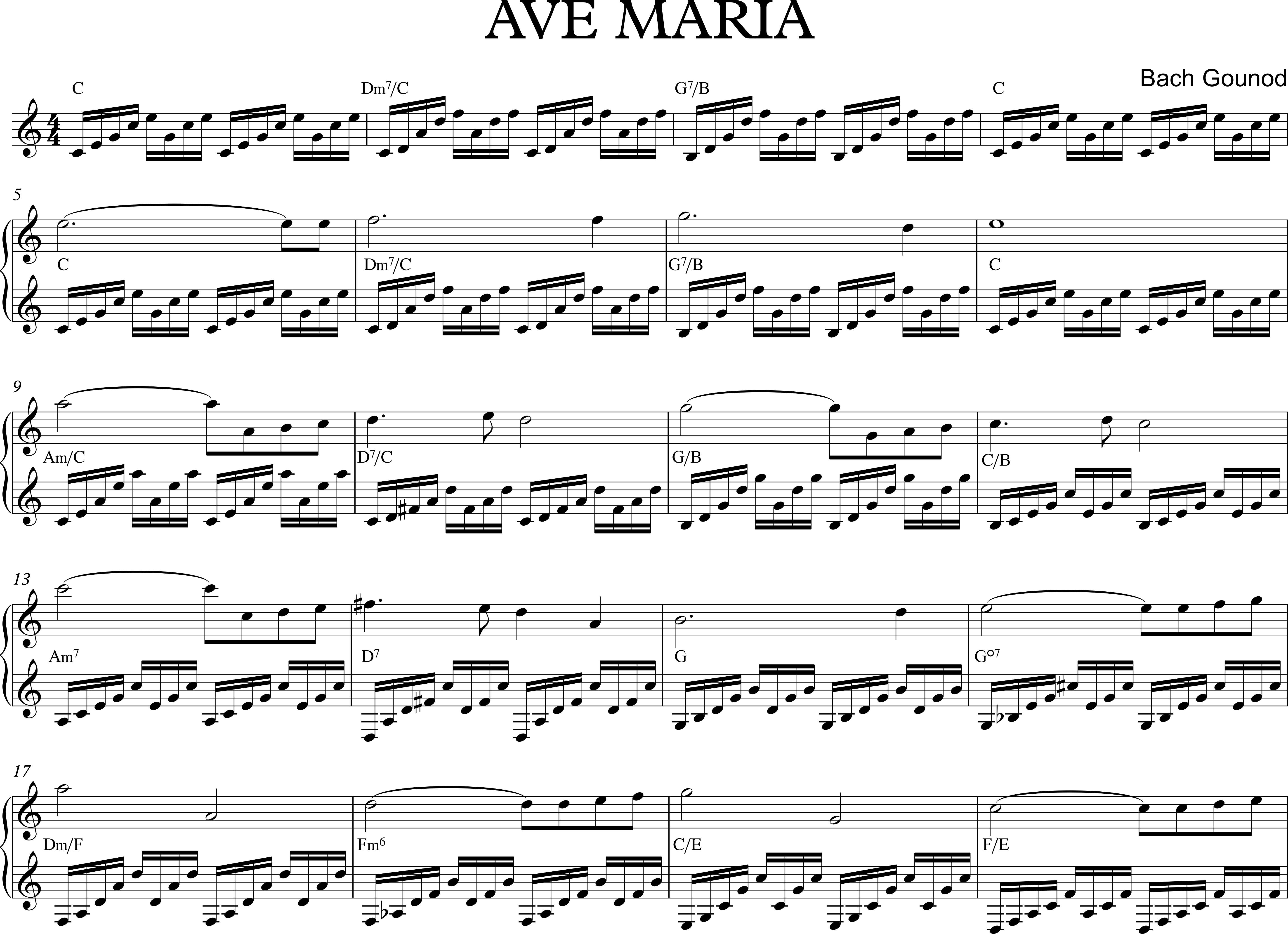 Sheet nhạc Ave Maria - Schubert - trang 3