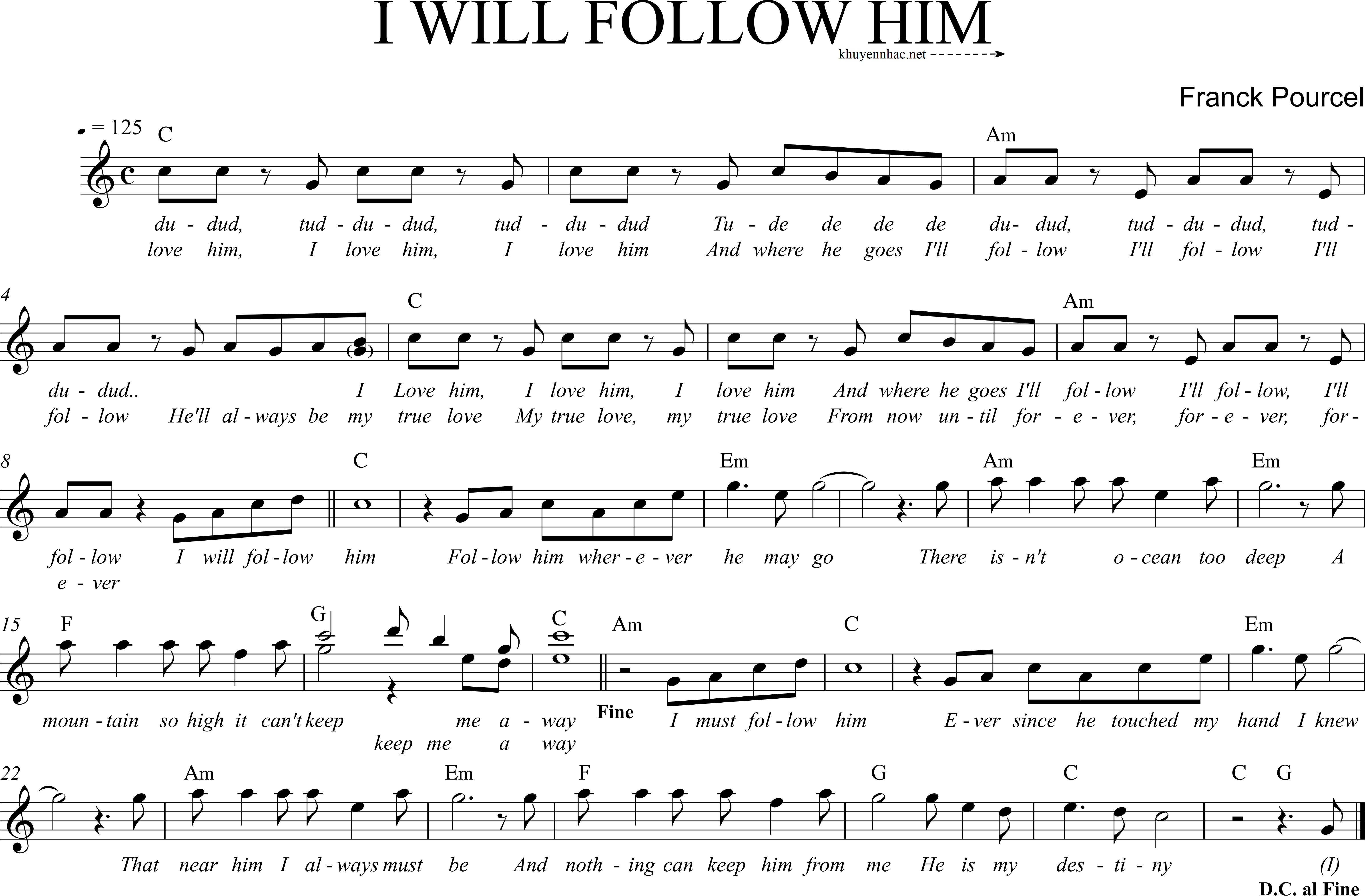 Sheet nhạc I Will Follow Him - Sister Act - trang 1