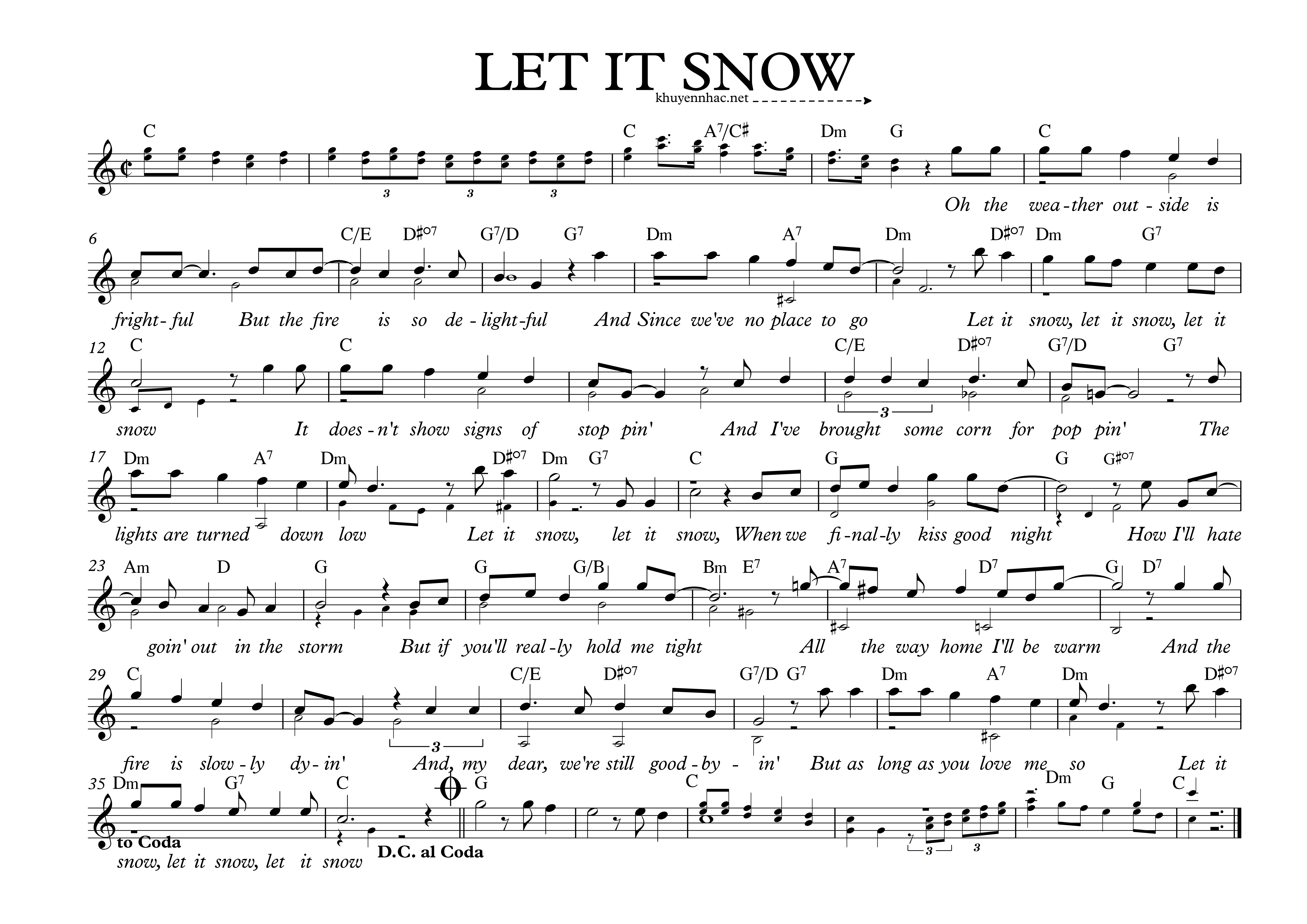 Sheet nhạc Let It Snow - trang 1